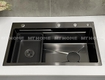 Chậu rửa chén 1 hộc inox 304 nano đen cao cấp mtcr 30đ