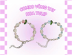 Combo vòng tulip xanh hồng vòng charm vòng đôi phong cách trẻ trung 