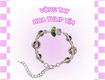Vòng tay charm họa tiết tulip tím vòng charm đẹp phong cách trẻ trung dễ thương