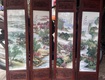 Bộ tranh sơn thuỷ gốm sứ khung gỗ 