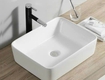 Lavabo đặt bàn đá vuông màu trắng mtla 58 