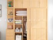 Tủ Quần Áo Gỗ Tự Nhiên Cửa Lùa Vân Gỗ Hiện Đại 