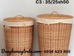Giỏ tròn mây tre đan tự nhiên 