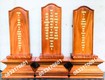 Bộ bài vị thờ thần linh và gia tiên bằng gỗ tốt 