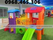 Nhà khối cầu trượt nhựa nhập khẩu dành cho trẻ em 