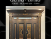 Cửa thép vân gỗ CLASSIC Chữ Thọ   Vân Mây 
