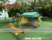 Xích đu thuyền rồng có mái che trẻ em 