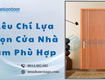 Tiêu chí lựa chọn cửa nhà tắm phù hợp