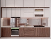 Tủ Bếp Gỗ Công Nghiệp MDF Lõi Xanh Chống Ẩm Kịch Trần 