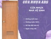 Cửa Nhựa ABS   Nhẹ Ví, Đẹp Nhà 