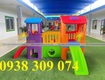 Nhà leo cầu trượt trẻ em,bộ nhà leo cầu trượt 2 khối đa năng 