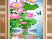 Gạch tranh 3d hoa sen HP9723 