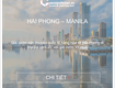 Giá cước vận tải biển từ Hải Phòng đi Manila 