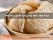 Thủ tục xuất khẩu tổ yến, yến sào