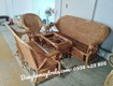 Bàn ghế sofa mây phòng khách đan kín 