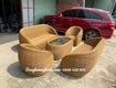 Sofa nhựa giả mây ngoài trời 