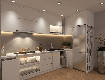 Tủ bếp gỗ mdf phủ acrylic màu trắng đẹp hiện đại 