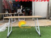 Bàn mầm non gập chân, bàn gỗ mầm non gập chân 