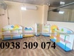 Kệ góc chơi mầm non, tủ kệ mầm non, kệ gỗ mầm non 