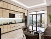 Tủ bếp mdf phủ acrylic bóng gương chữ l kịch trần