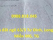 đất ngõ 63 tư đình, phường long biên, thành phố hà nội, 229m2, đường ô...