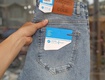 Quần jean jacobs cole xanh wash nhạt form slim co giãn nhẹ 