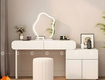 Bàn trang điểm gỗ công nghiệp mdf màu trắng hiện đại