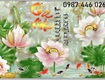 Tranh gạch men hoa sen, tranh ốp tường đẹp HP822 
