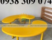 Bàn nhựa vòng cung nhập khẩu, bàn bán nguyệt mầm non 