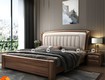Giường Ngủ Gỗ Tự Nhiên Bọc Nệm Đầu Giường Êm Ái 