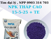 Phân bón npk tháp cao 15 5 25   te  sử dụng 100...