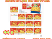 Đặt in lịch để bàn đỏ phối vàng giá tốt 