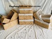Giỏ chữ nhật đựng đồ mây tự nhiên 