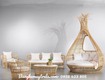 Sofa mây nhựa sân vườn 