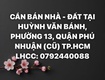 Cần bán nhà   đất tại huỳnh văn bánh, phường 13, quận phú nhuận 