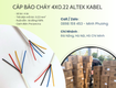 Cáp báo cháy 4x0.22mm2 altek kabel đà nẵng, hà nội, quảng ngãi