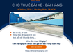 Cho thuê bãi để hàng đậu xe tải/container