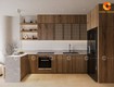Tủ Bếp Gỗ Công Nghiệp Chữ L Phong Cách Japandi 