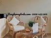Bộ bàn ghế mây tre đan phòng ngủ