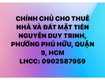 Cho thuê nhà và đất mặt tiền nguyễn duy trinh, phường phú hữu, quận 9,...