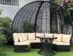 Sofa mây nhựa mái vòm QD   755 không gian thư giãn phong cách resort cho sân...