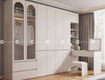 Tủ quần áo tam078 cánh kính vòm tích hợp bàn trang điểm 