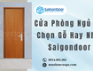 Cửa phòng ngủ nên chọn gỗ hay nhựa saigondoor 