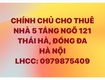 Chính chủ cho thuê nhà 5 tầng ngõ 121 thái hà, đống đa, hà nội 