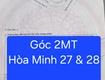 Bán đất lô góc 2mt đường hòa minh 27   hòa minh 28 