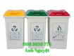 Thùng rác ghép bộ 2 nắp màu giúp phân loại rác thải tại...