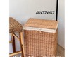 Giỏ đựng đồ mây tre đan hình vuông