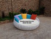 Ghế tròn hồ bơi tắm nắng mây nhựa 
