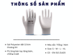 Găng tay nhúng keo lòng bàn tay 13 kim polyester pu1101   bảo vệ...