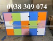 Tủ đựng cặp dép mầm non MDF, kệ đựng cặp mầm non 